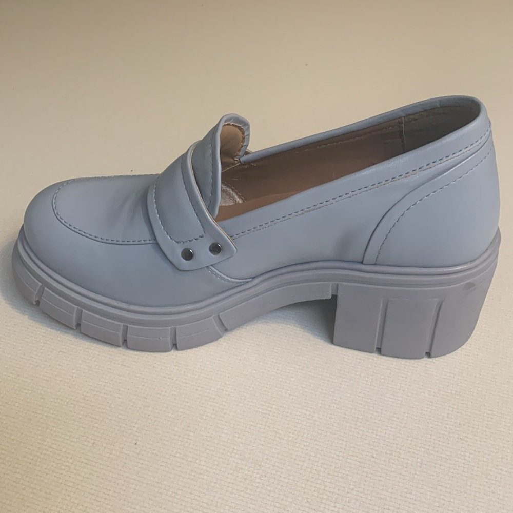 BC Footwear Light Blue Loafers - Picture 5 of 8